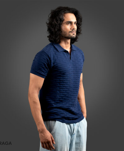 Relax-Polo-V-Neck-Half-Sleeves-Navy-Blue_2